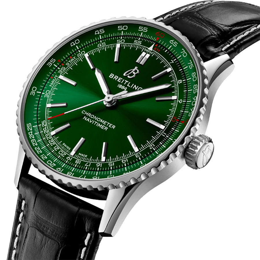 Breitling Navitimer Automatic 41 Green Dial Steel Men's Watch A17329371L1P1