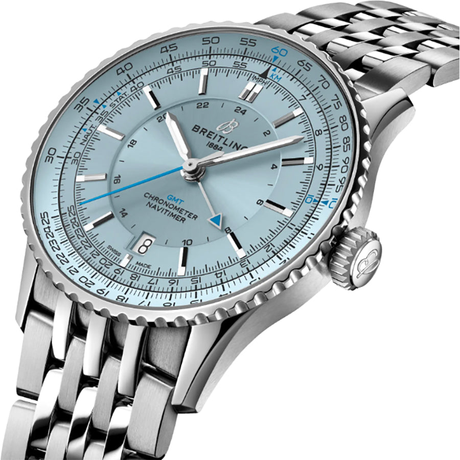 Breitling Navitimer Automatic GMT 41 Blue Dial Steel Men's Watch A32310171C1A1