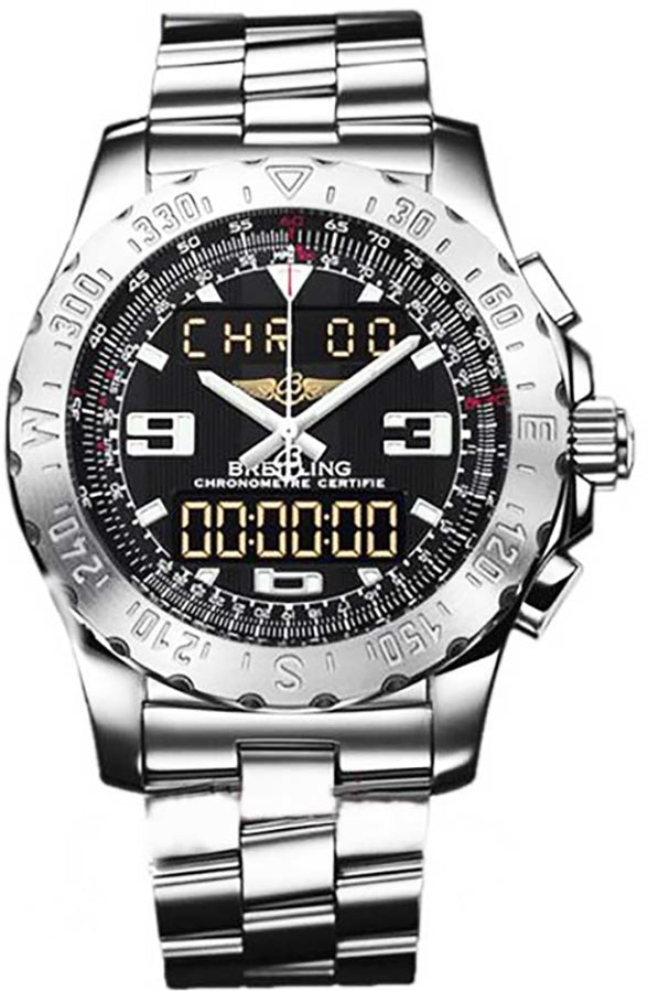 Breitling Airwolf Black Dial Stainless Steel Men's Watch A7836323/B911-140A
