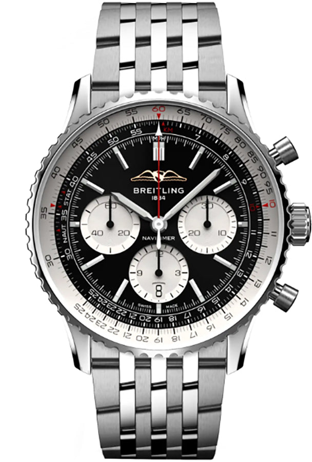 Breitling Navitimer B01 Chronograph 43 Black Dial Men's Watch AB0138211B1A1
