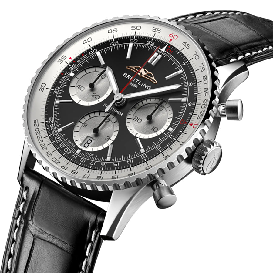 Breitling Navitimer B01 Chronograph 41 Black Dial Men's Watch AB0139211B1P1