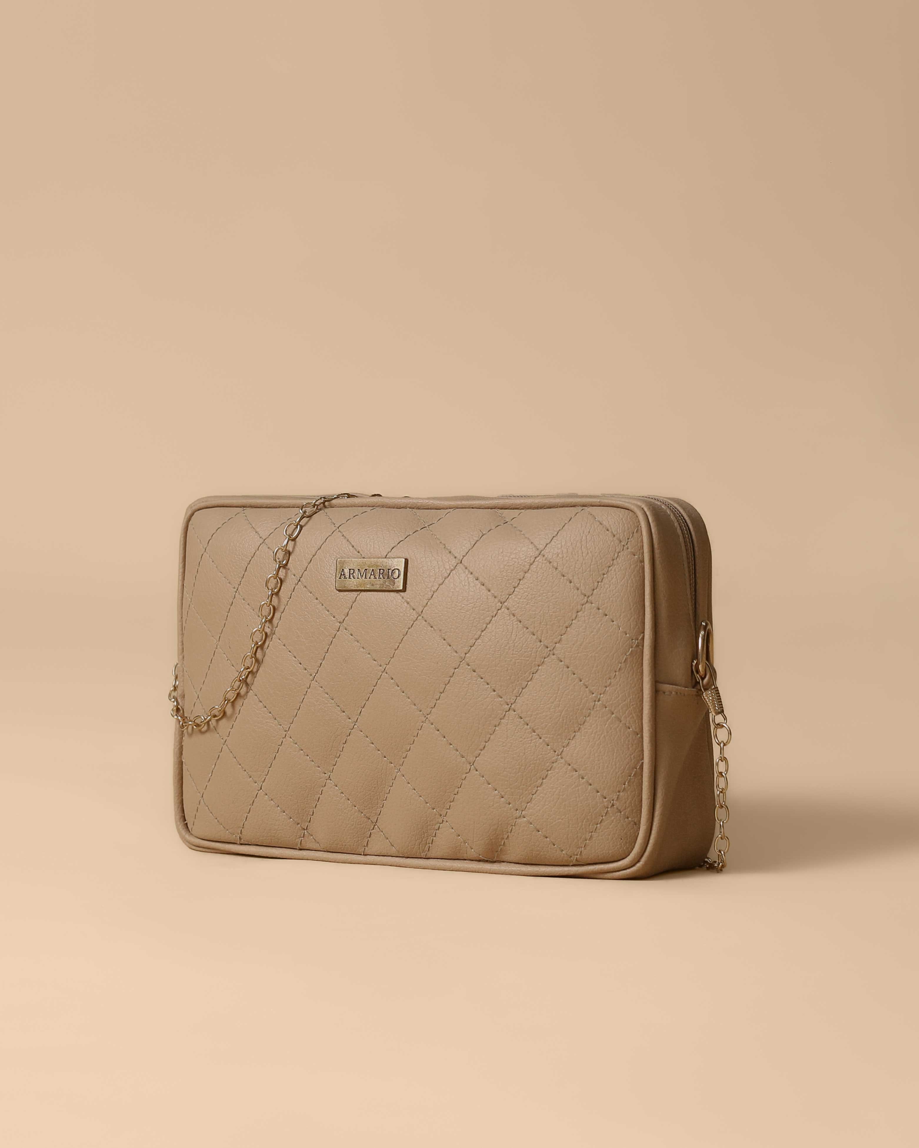 Crossbody Chain Bag by Armario (Coffee)