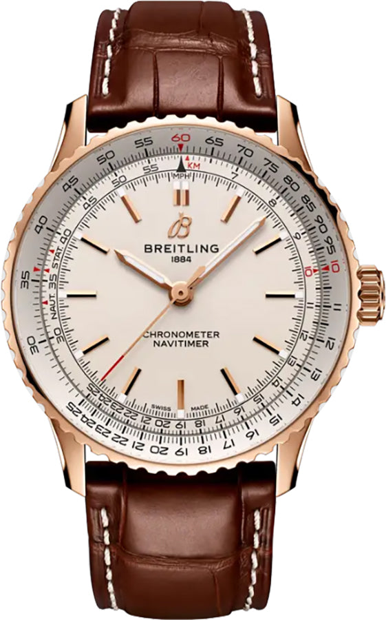 Breitling Navitimer Automatic 41 Silver Dial Rose Gold Men's Watch R17329F41G1P1