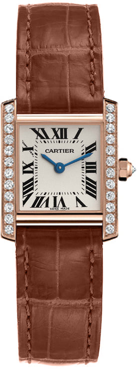 Cartier Tank Francaise Women's Gold Diamond Bezel Watch WE104531