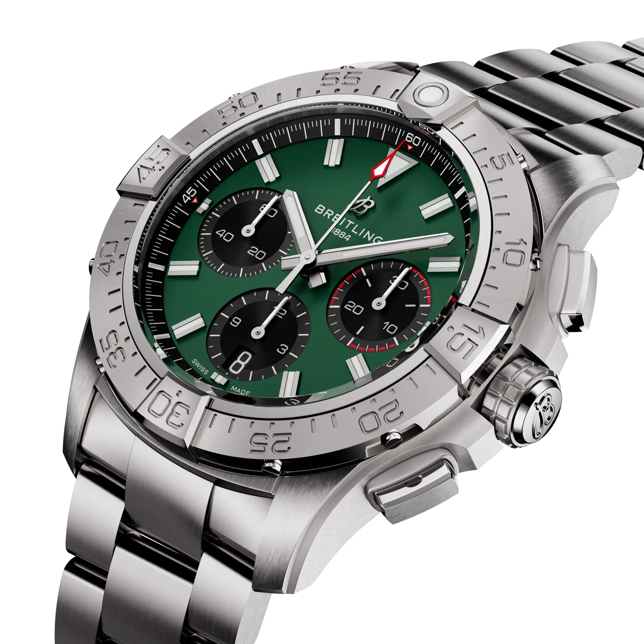 Breitling Avenger B01 Chronograph 42 Green Dial Men's Watch AB0146101L1A1