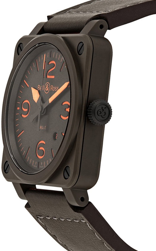 Bell & Ross Instruments Men's Pilot Watch BR0392-KAO-CE/SCA