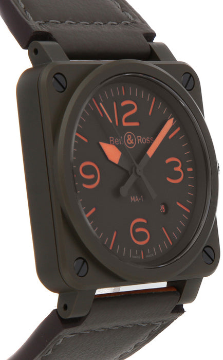 Bell & Ross Instruments Men's Pilot Watch BR0392-KAO-CE/SCA