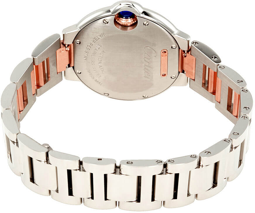 Cartier Ballon Bleu 33mm 18k Rose Gold & Steel Women's Watch W3BB0006