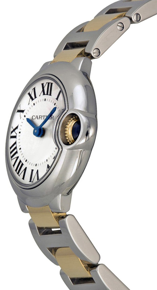 Cartier Ballon Bleu 28mm Gold & Steel Women's Watch W69007Z3