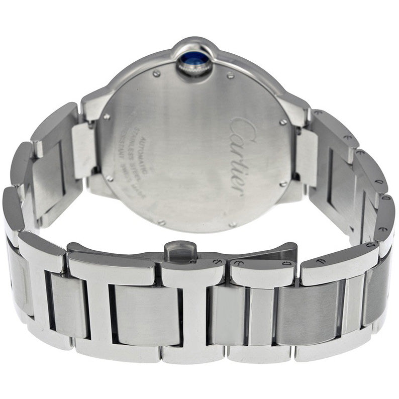 Cartier Ballon Bleu 42 Guilloche Silver Dial Men's Dress Watch W69012Z4