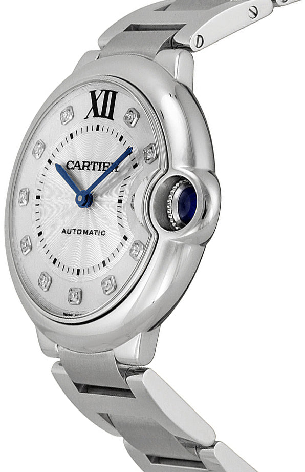 Cartier Ballon Bleu Silver Dial Diamond Women's Watch WE902075