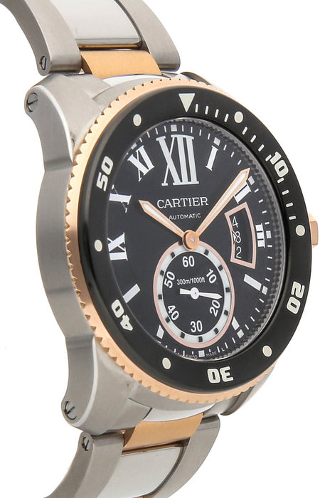 Cartier Calibre de Cartier Diver Pink Gold Men's Watch 42mm W7100054
