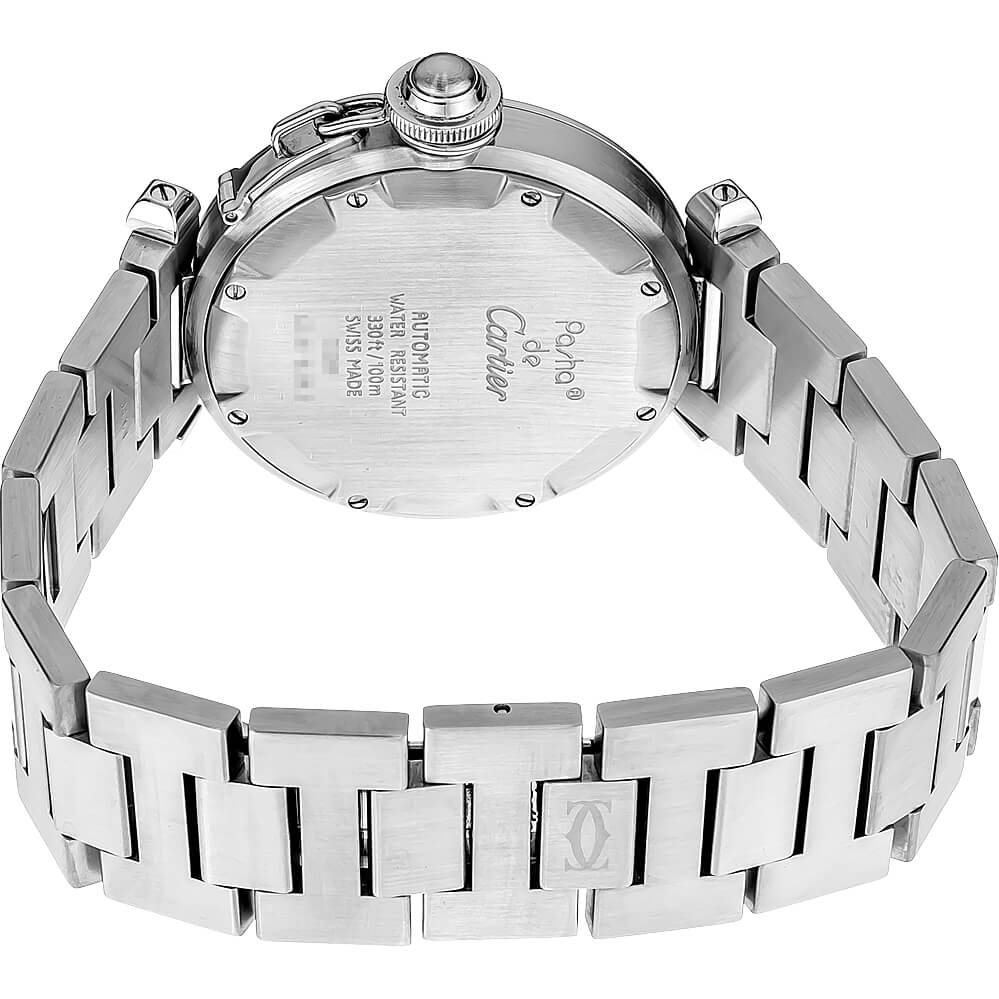 Cartier Pasha Black Dial Steel Luxury Watch W31043M7