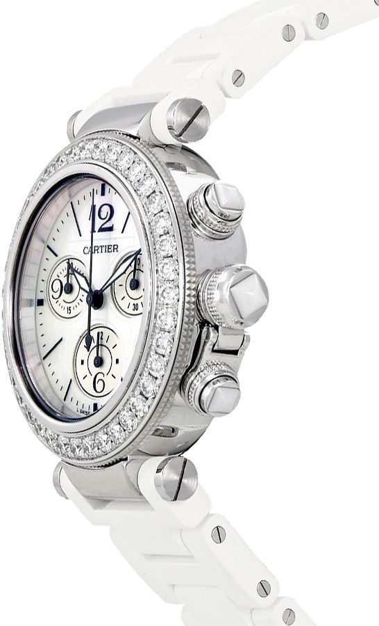 Cartier Pasha Seatimer White Gold Women's Watch WJ130003