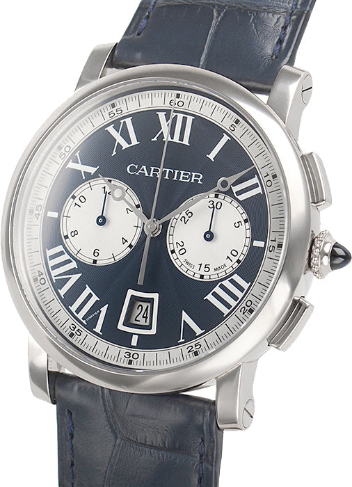 Cartier Rotonde de Cartier Blue Dial 18k White Gold Men's Watch W1556239