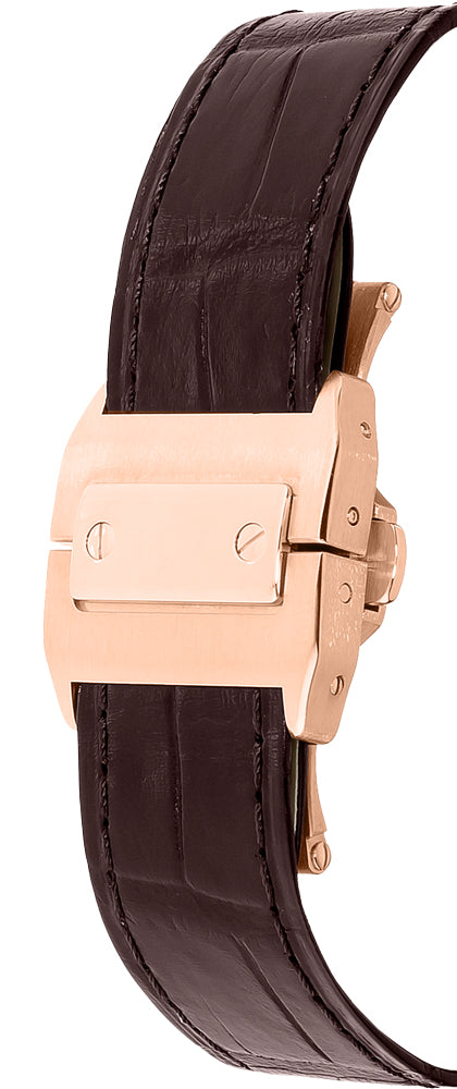 Cartier Santos 100 18k Rose Gold Men's Watch W20108Y1