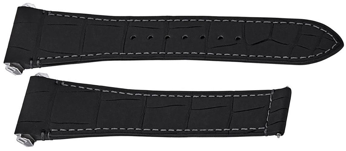 Cartier Santos De Cartier Chronograph Silver Dial Black Rubber Men's Watch WSSA0017