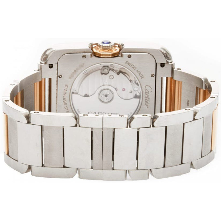 Cartier Tank Anglaise Solid 18k Rose Gold & Steel Luxury Watch W5310006