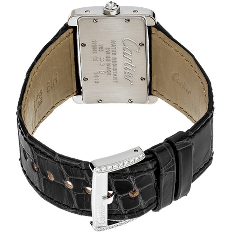 Cartier Tank Divan 18k White Gold Diamonds Women's Watch WA301571