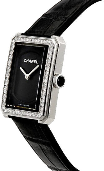 Chanel Boy-Friend Black Dial Diamond Luxury Women's Watch H4883
