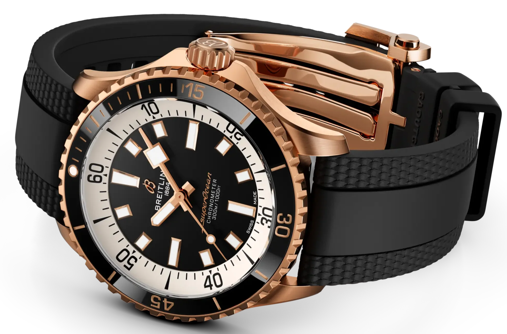 Breitling Superocean Automatic 42 Red/Rose Gold Men's Watch R17375211B1S1