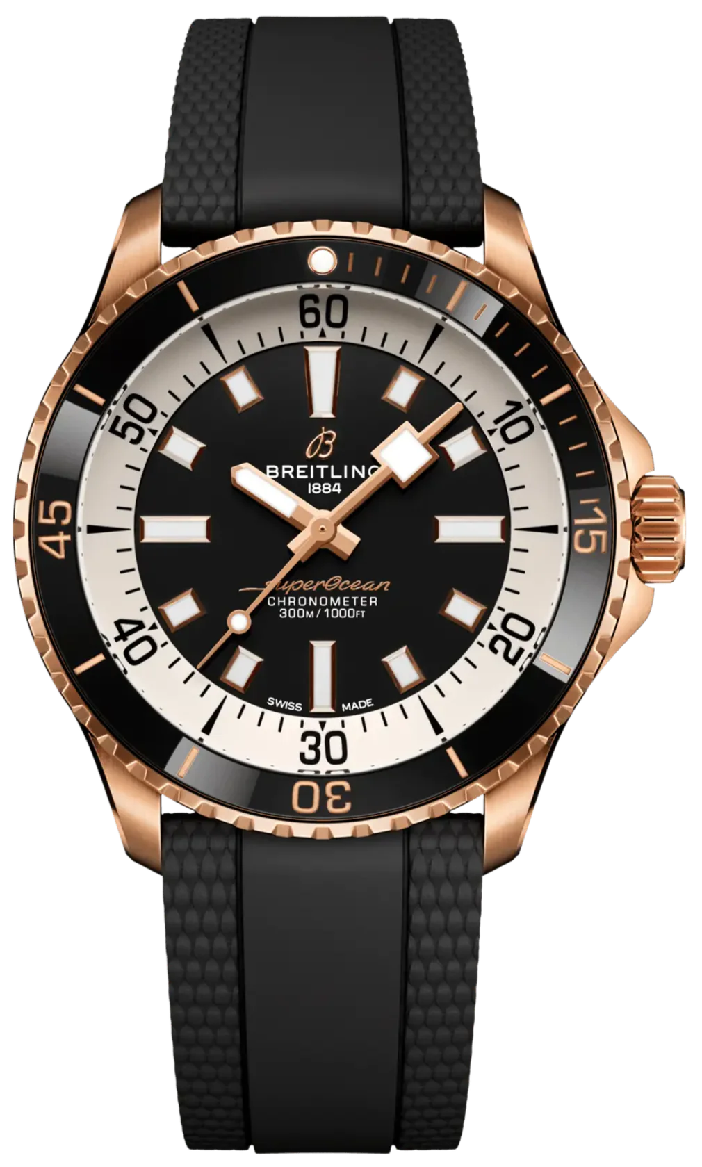 Breitling Superocean Automatic 42 Red/Rose Gold Men's Watch R17375211B1S1