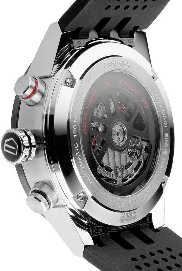 Tag Heuer Carrera Black Dial Automatic Chronograph Men's Watch CAR201V.FT6046