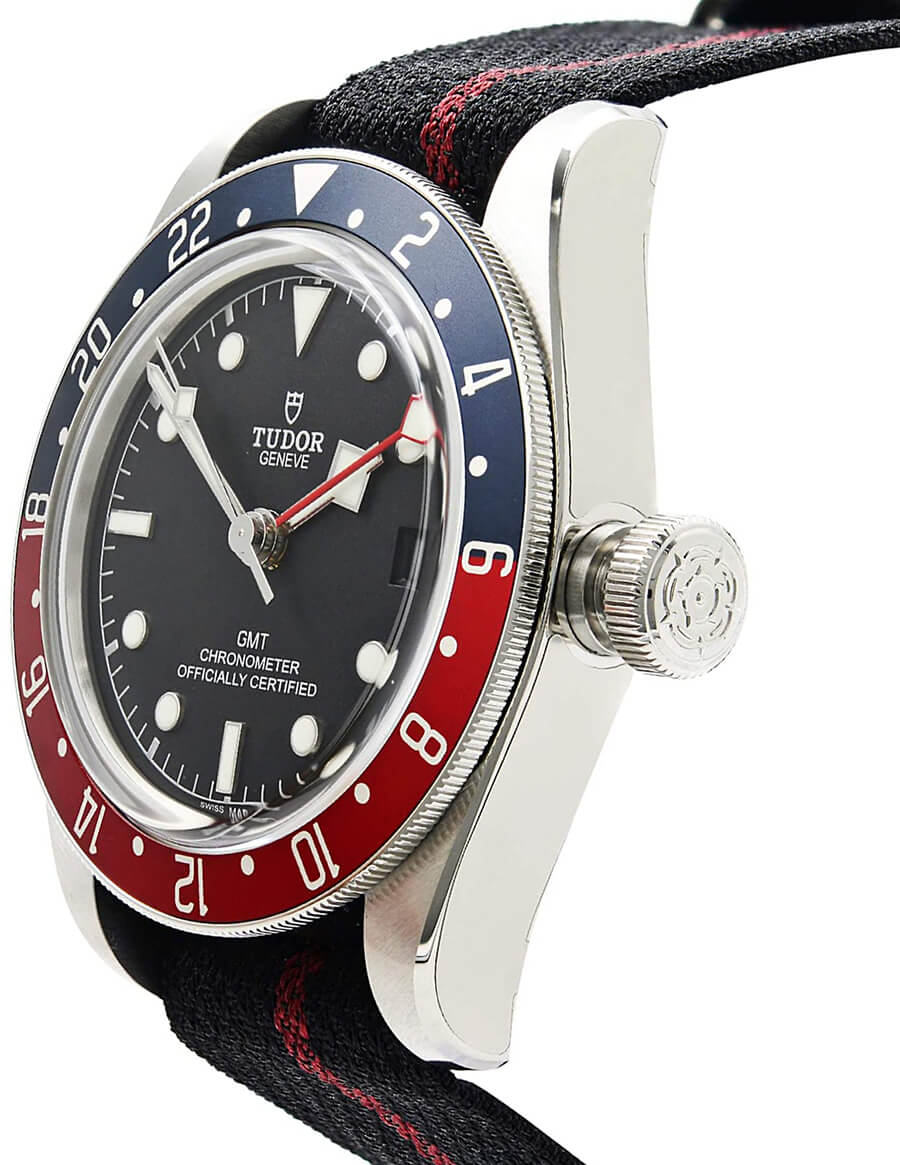 Tudor Black Bay GMT Black Dial Fabric Strap Men's Watch M79830RB-0003