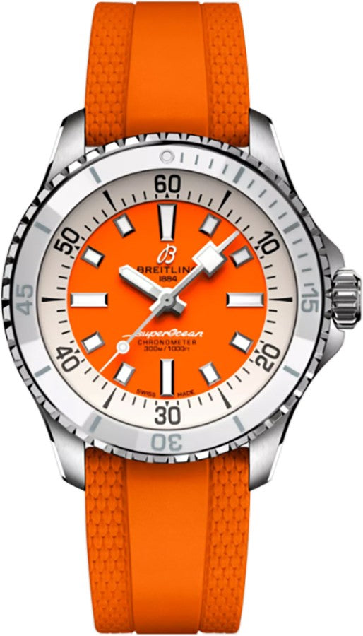 Breitling Superocean Automatic 36 Orange Women's Watch A17377211O1S1