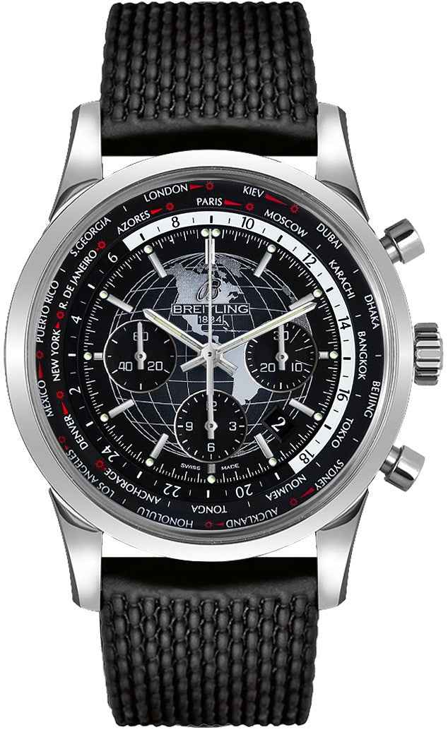 Breitling Transocean Chronograph Unitime Men's Luxury Watch AB0510U4/BE84-256S