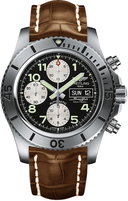 Breitling Superocean Chronograph Steelfish Black Dial Men's Watch A13341C3/BD19-739P