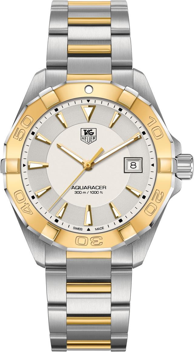 Tag Heuer Aquaracer 300M Silver & Gold Men's Watch WAY1151.BD0912