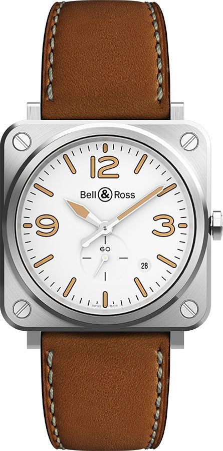 Bell & Ross Aviation Instruments White Dial Men's Watch BRS-WHERI-ST-SCA