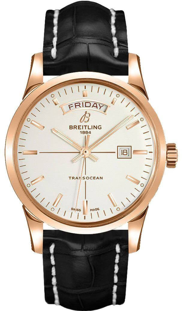 Breitling Transocean Day Date Rose Gold Men's Watch R4531012/G752-744P