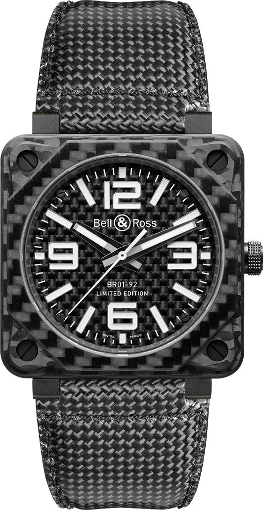 Bell & Ross Aviation Instruments Carbon Fiber Men's Watch BR0192-CA-FIBER