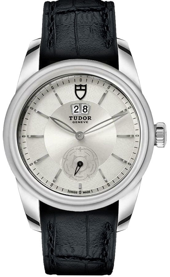 Tudor Glamour Double Date Silver Dial Men's Watch M57000-Silver