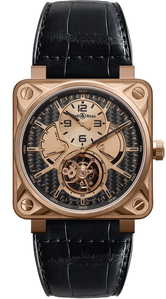 Bell & Ross Aviation Instruments Tourbillon Rose Gold Luxury Watch BR01-TOURB-PG/CA