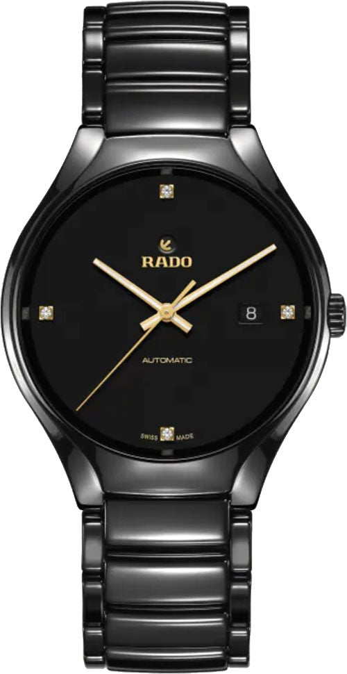 Rado True Automatic Diamonds Black Ceramic 40mm Unisex Watch R27056712