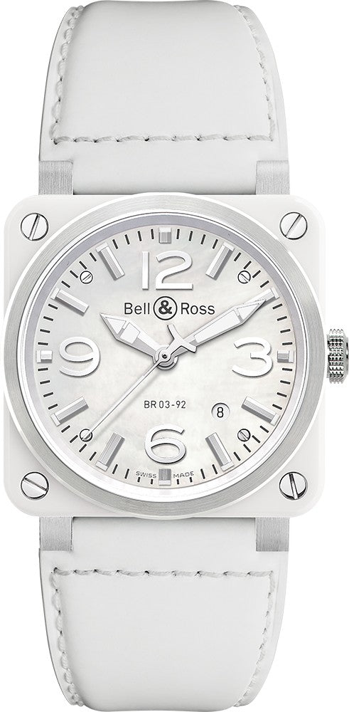Bell & Ross Aviation Instruments Women's Automatic Watch BR0392-WH-C/SCA