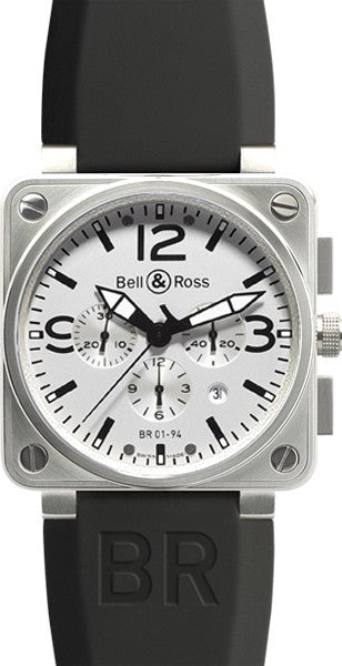 Bell & Ross Aviation Instruments BR0194-WT-ST-RS