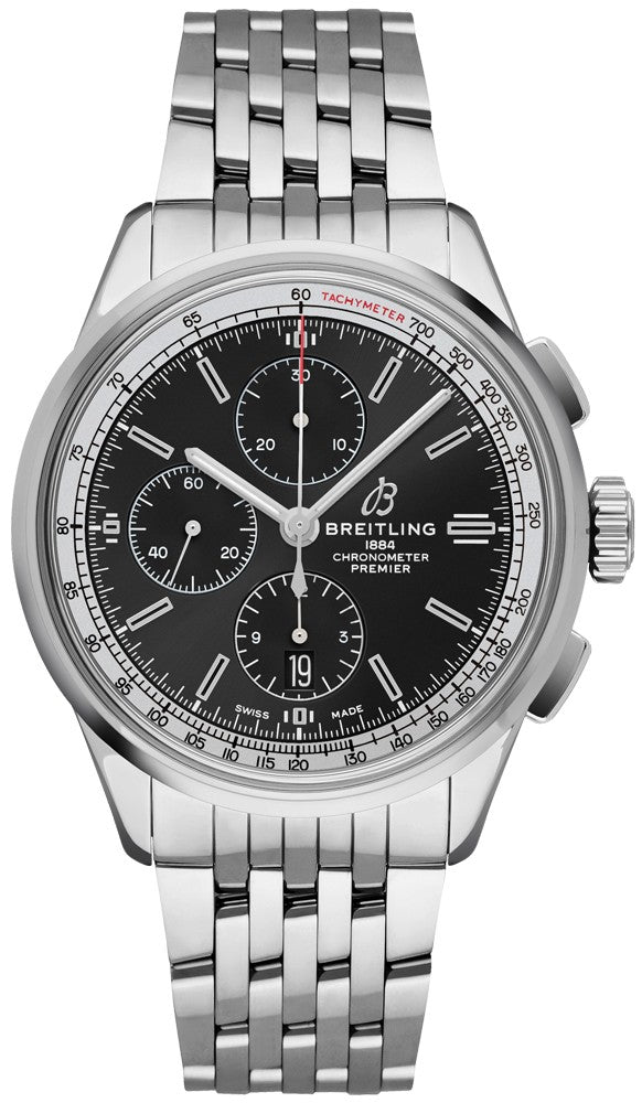 Breitling Premier Chronograph 42 Black Dial Men's Watch A13315351B1A1