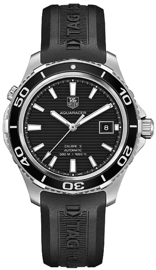 Tag Heuer Aquaracer Calibre 5 Black Dial Men's Divers Watch WAK2110.FT6027