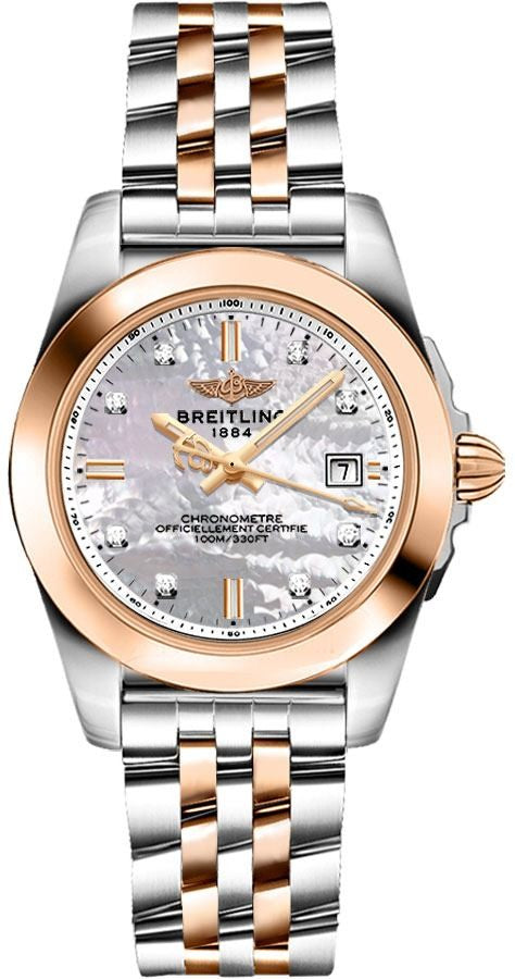 Breitling Galactic 32 Sleek Edition Pearl & Diamond Dial Women's Watch C7133012/A803-792C