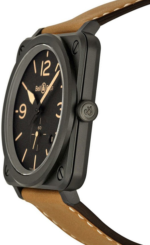 Bell & Ross Aviation Instruments 39mm Black Ceramic Men's Watch BRS-HERI-CEM
