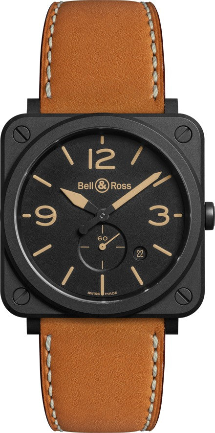 Bell & Ross Aviation Instruments 39mm Black Ceramic Men's Watch BRS-HERI-CEM