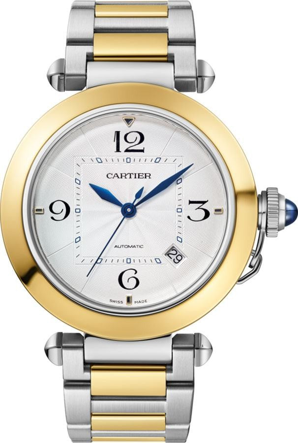 Cartier Pasha Yellow Gold & Steel Automatic Men's Watch W2PA0009