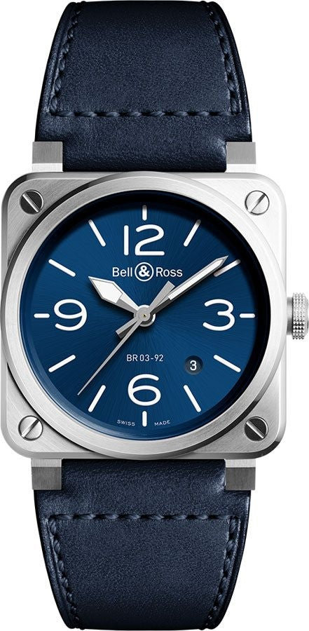 Bell & Ross Aviation Instruments Blue Steel Men's Watch BR0392-BLU-ST/SCA